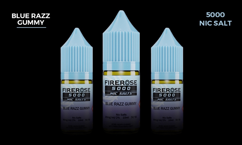 Elux Firerose 5000 blue razz gummy Nic Salt