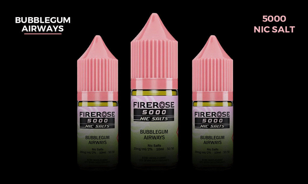 Elux Firerose 5000 bubblegum airways Nic Salt