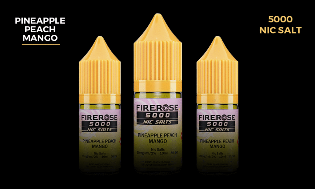 Elux Firerose 5000 pineapple peach mango Nic Salt