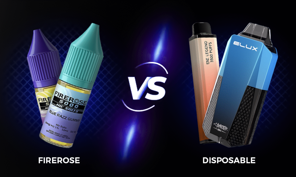 Elux Firerose 5000 Nic Salts vs Elux Disposable Vapes