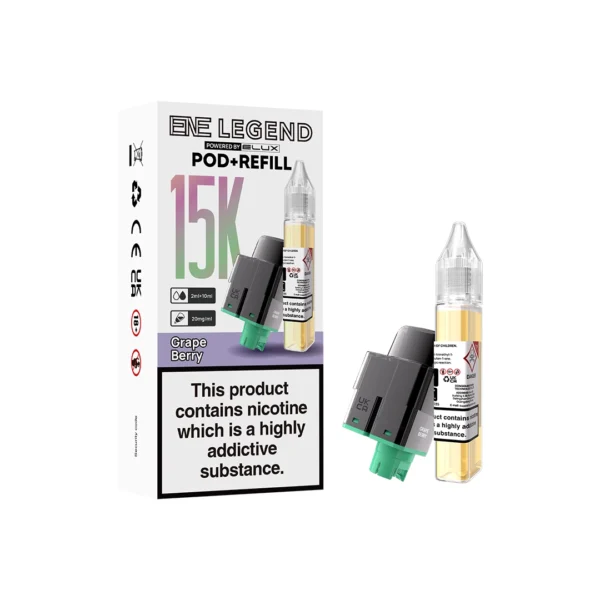 Grape Berry Elux ENE Legend 15k Prefilled Pods